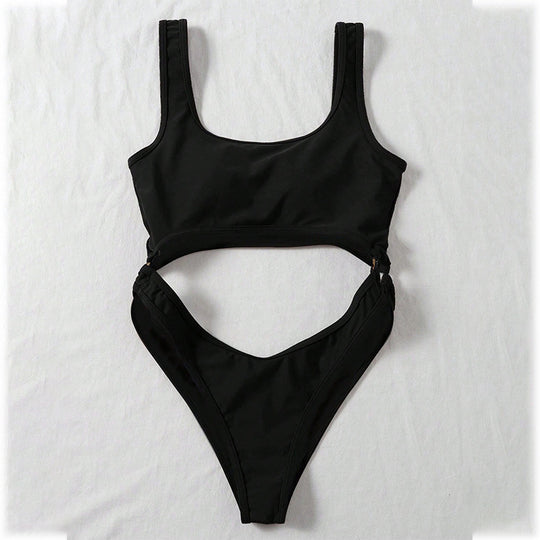 Damen Einteiler Badeanzug mit innovativem Cut-Out-Design R&B