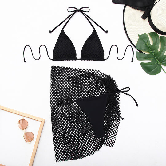 Damen Netzmuster Bikini-Set R&B