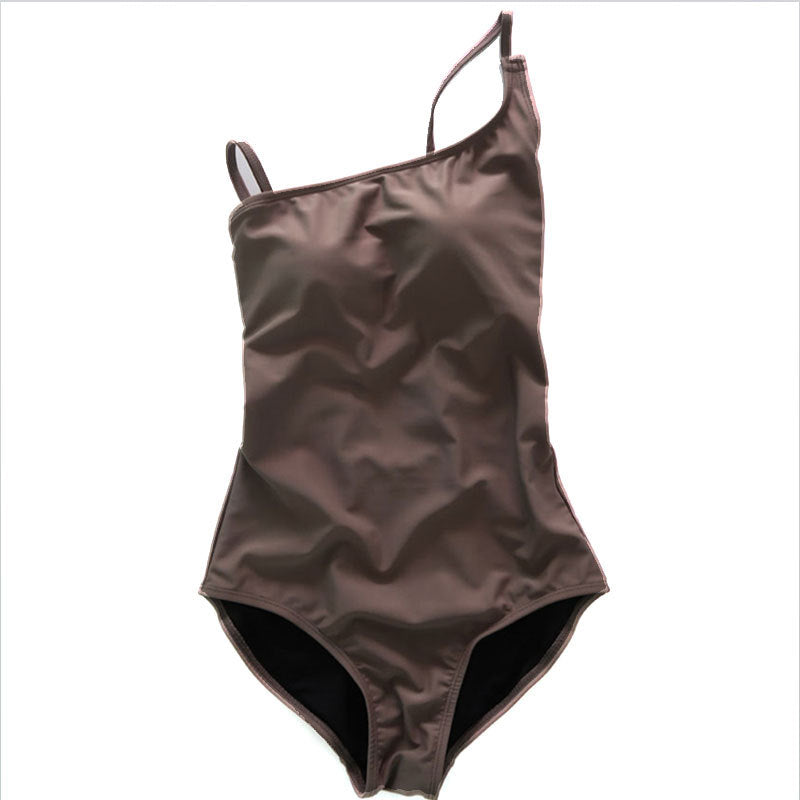 Damen Einteiliger Badeanzug mit asymmetrischem Schnitt und verstellbarem Trägersystem R&B