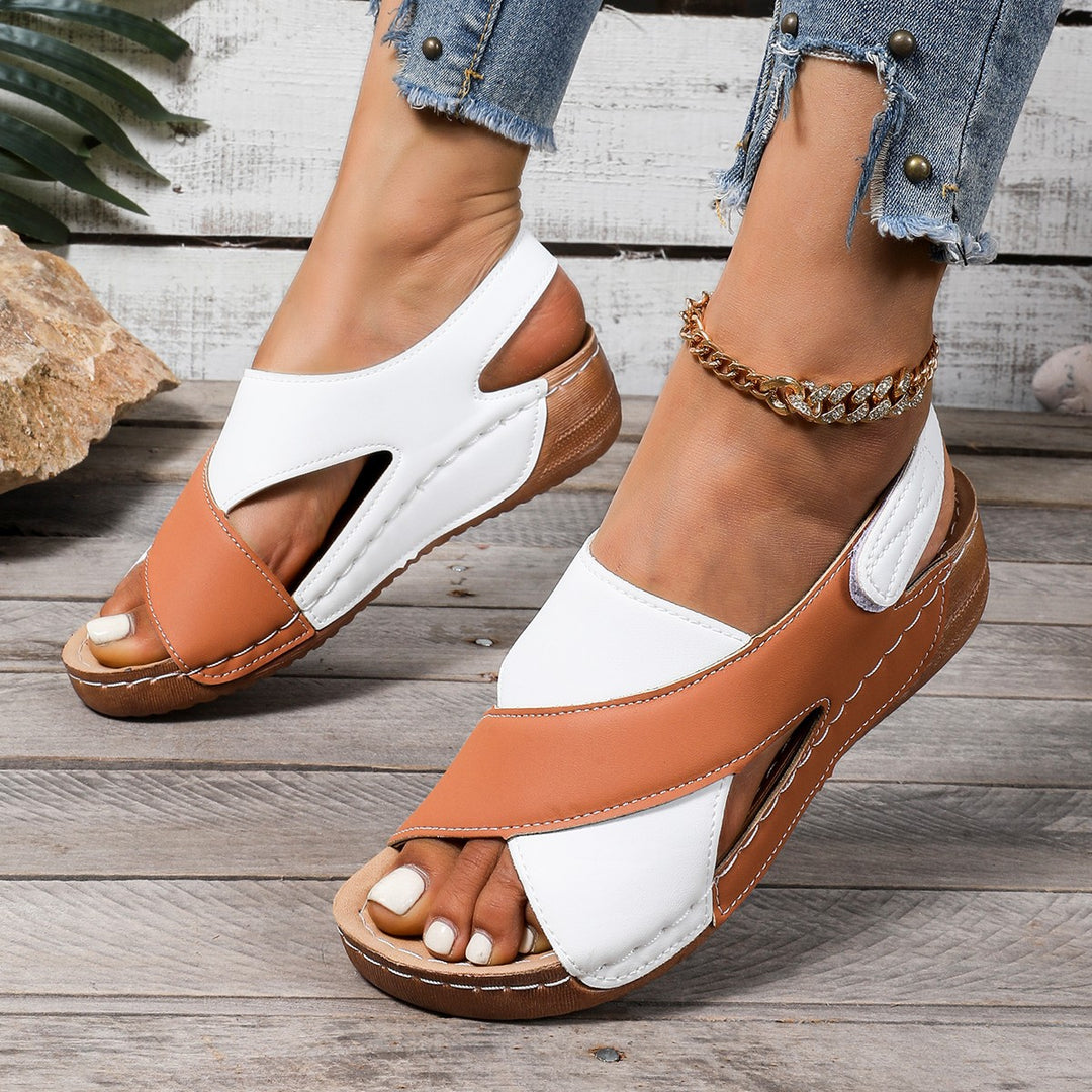 Damen modische Komfort-Sandalen mit elastischen Riemen und atmungsaktivem Design R&B