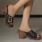 Damen Wedge-Sandalen mit eleganter Schnalle R&B