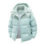 Damen isolierte Pufferjacke mit kuscheligem Innenfutter und verstellbarem Kapuzensystem –