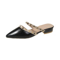 Damen elegante Mules mit modernen Nietenakzenten