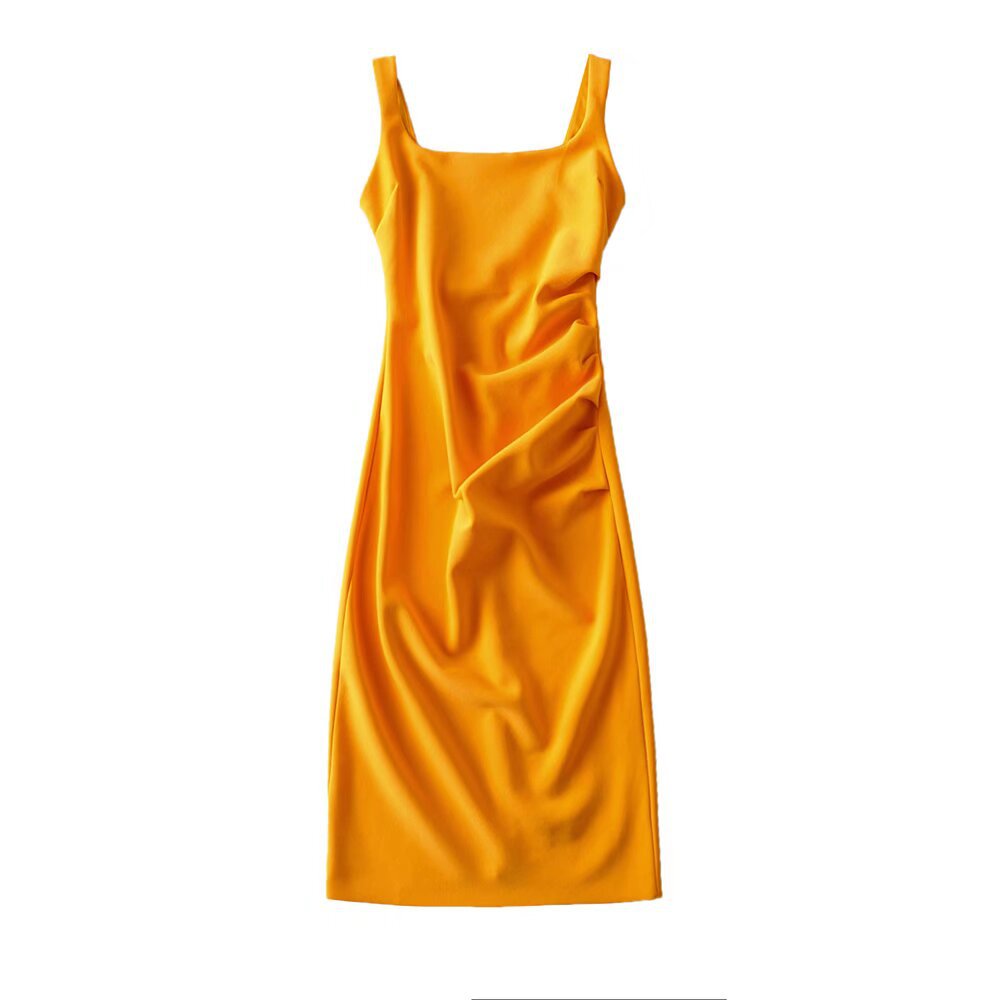 Damen figurbetontes Midi-Kleid mit elegantem Rüschendetail R&B