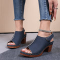 Damen Clogs mit elegantem offenes Design und komfortablem Blockabsatz R&B