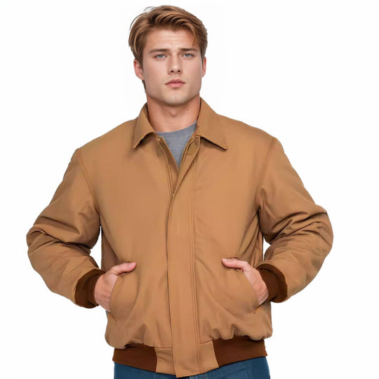 Herren lässige Übergangsjacke mit praktischem Stehkragen R&B