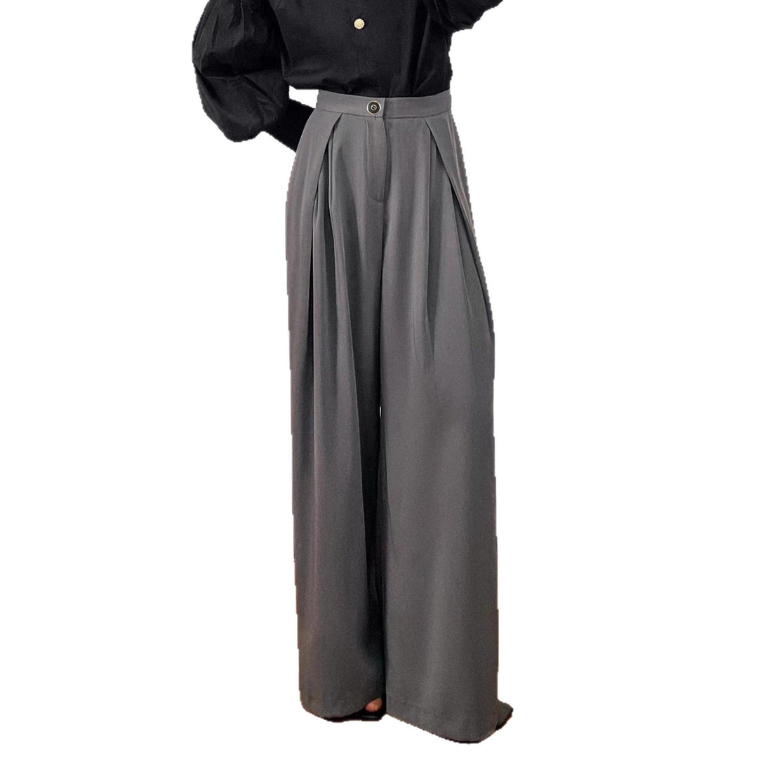 Damen weite Palazzo-Hose mit eleganter Bundfaltenverarbeitung R&B