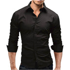 Herren nan tailliertes Businesshemd mit Cutaway-Kragen und Stretch-Baumwollmix R&B