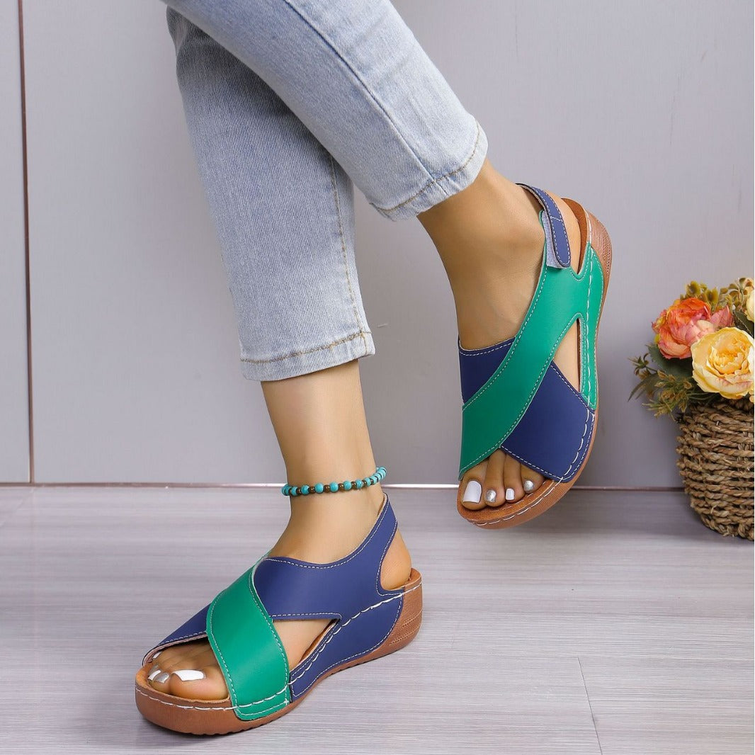 Damen modische Sandalen mit verstellbarem Riemen und anatomischem Fußbett R&B
