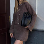 Damen Strickjacke mit modernen Knopfdetails R&B