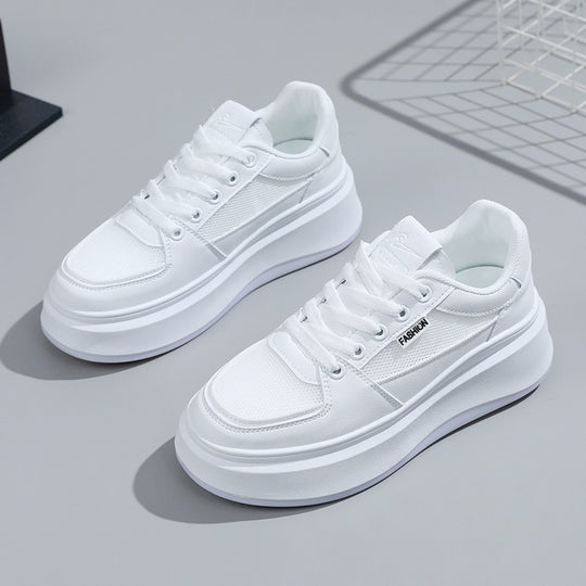 Damen modische Plateau Sneakers mit atmungsaktivem Netzmaterial und schockabsorbierender Sohle R&B