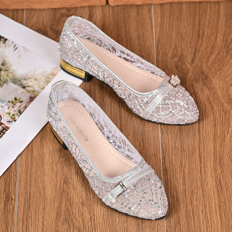 Damen Ballerina mit funkelnder Spitze und modischem Akzent R&B