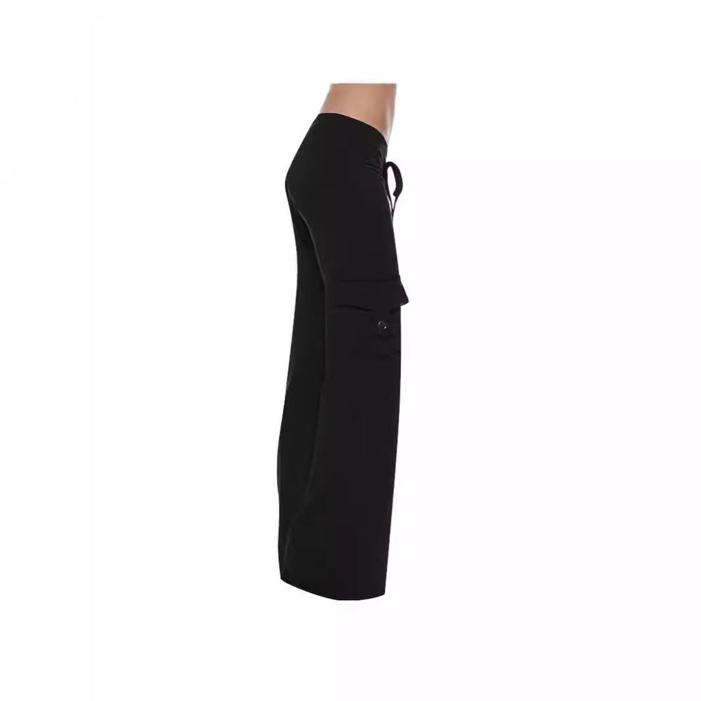 Damen Bequeme Freizeithose mit seitlichen Taschen und elastischem Bund R&B