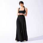 Damen Jumpsuit mit weit geschnittenem Bein und tiefem Rückenausschnitt R&B