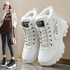 Damen modische High-Top Sneakers mit trendy Reißverschluss und komfortablem Innenfutter R&B