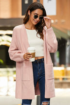 Damen Strickmantel mit bequemen, oversized Ärmeln und praktischen Taschen