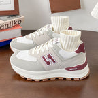 Damen Sportliche Sneaker mit strickbarem Kragen und bequemer Dämpfung R&B