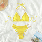 Damen Triangel-Bikini mit glamourösen Kettenakzenten R&B