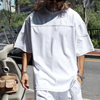 Herren lässiges Kurzarm-T-Shirt mit oversized Schnitt und komfortablen Hosen