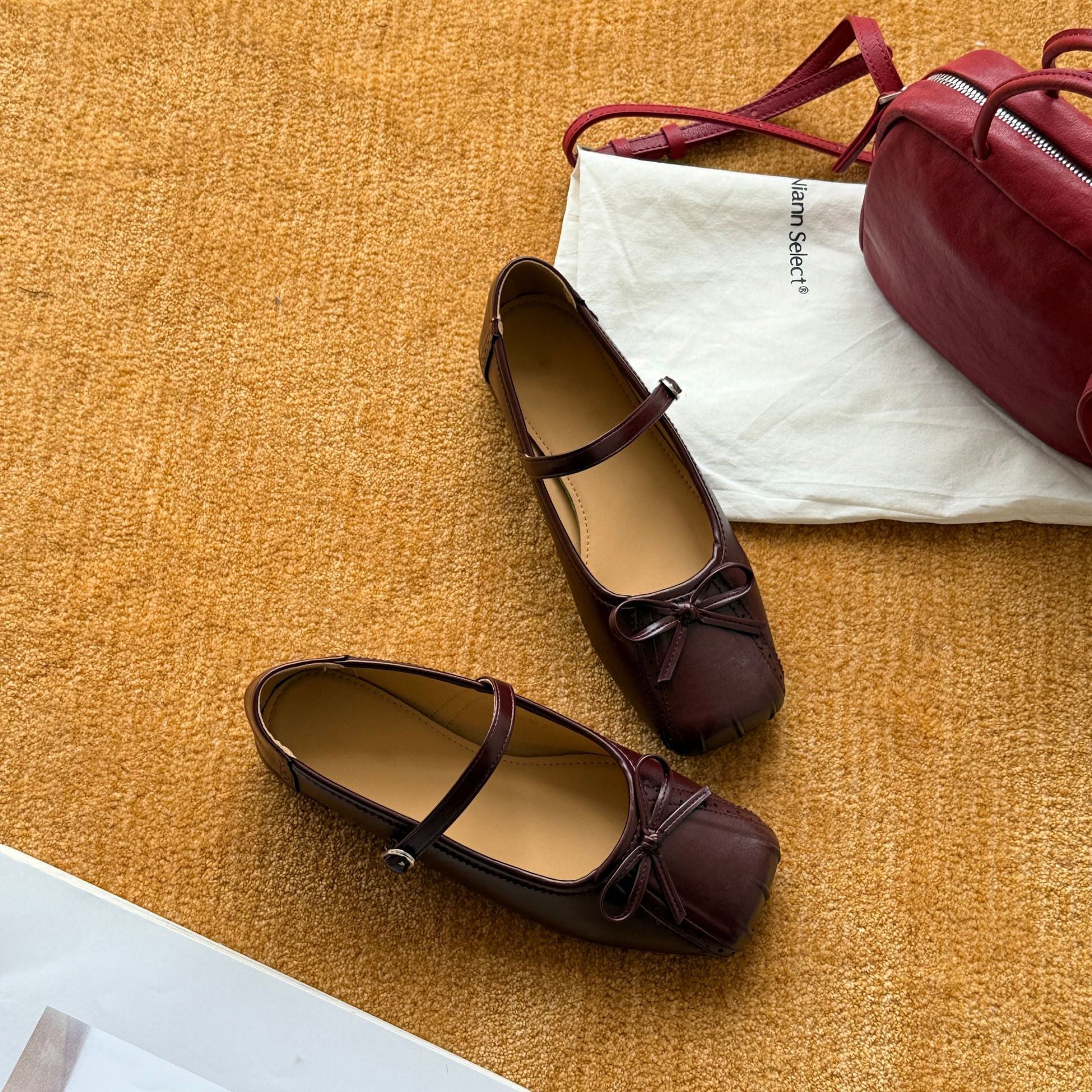Damen Zarte Ballerinas mit Schleifen und dekorativem Design