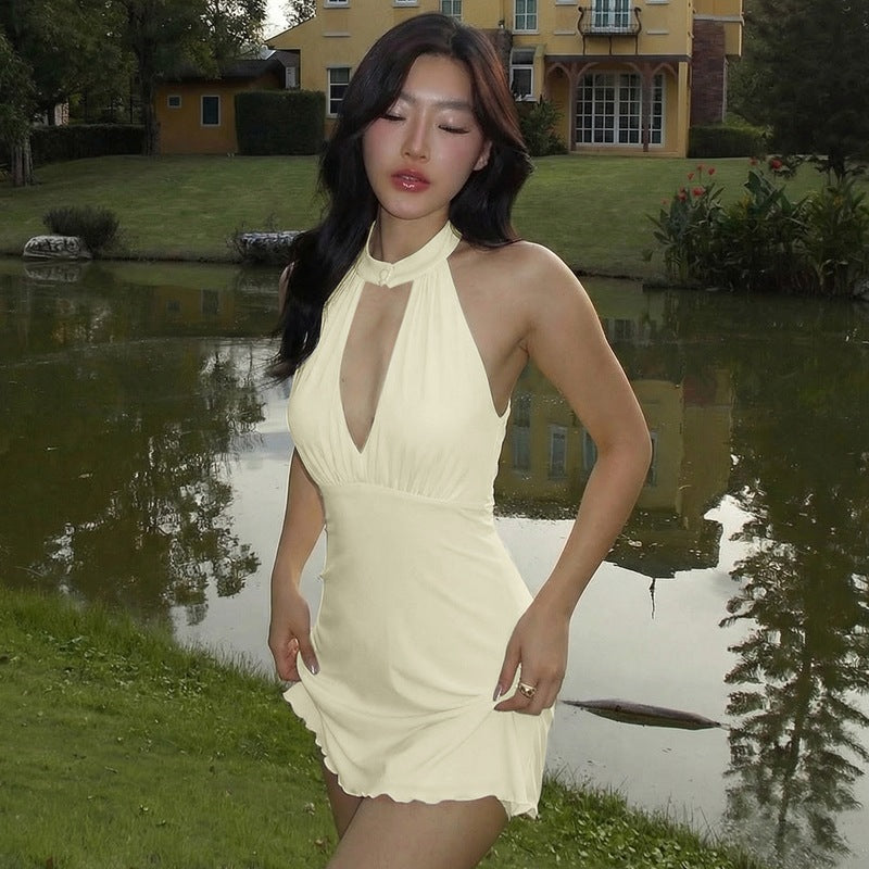 Damen Neckholder Sommerkleid R&B