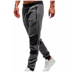 Herren nan schmal geschnittene Jogginghose mit Reißverschlusstaschen, elastischem Komfortbund und verstärkten Knie-Paneelen R&B