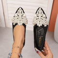 Damen elegante Ballerinas mit kunstvoller Perlenapplikation R&B