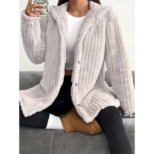 Damen kuschelige Fleecejacke R&B