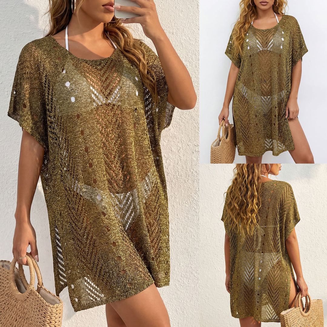 Damen eleganter häkelter Strandüberwurf R&B