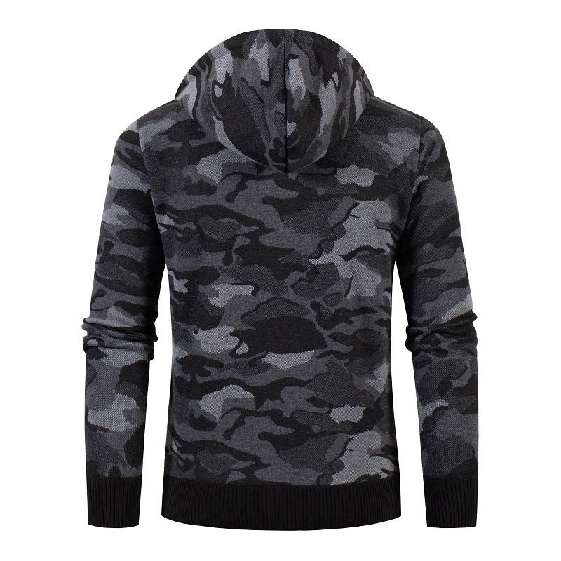 Herren moderne Kapuzenjacke mit Fleece-Futter R&B