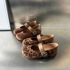 Damen Mokassins mit elegantem Riemen und hochwertiger Veloursoberfläche R&B