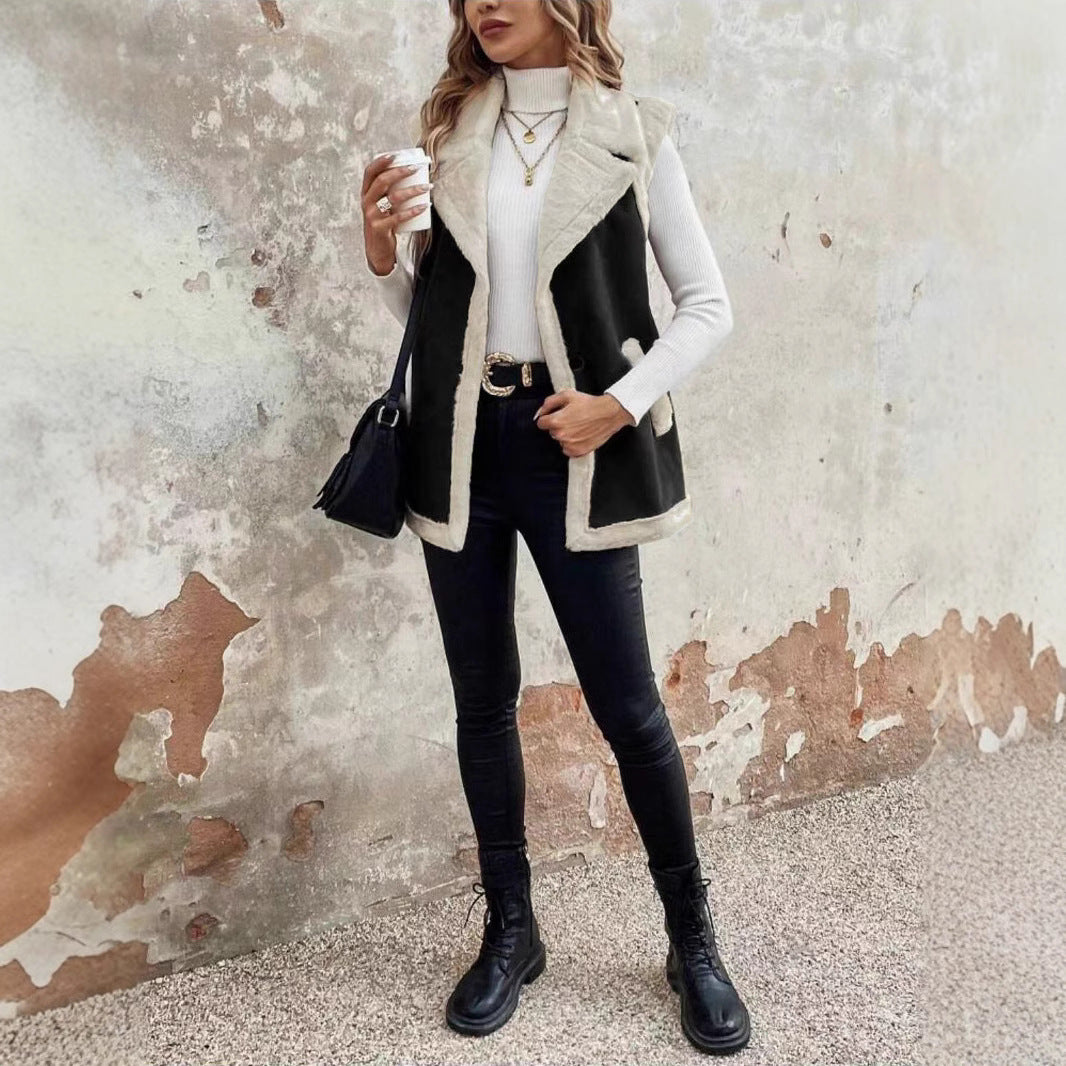 Damen Wolle Mantel R&B