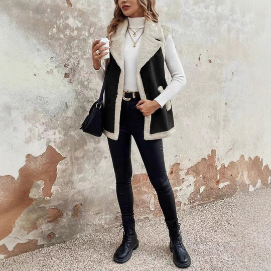 Damen Wolle Mantel R&B