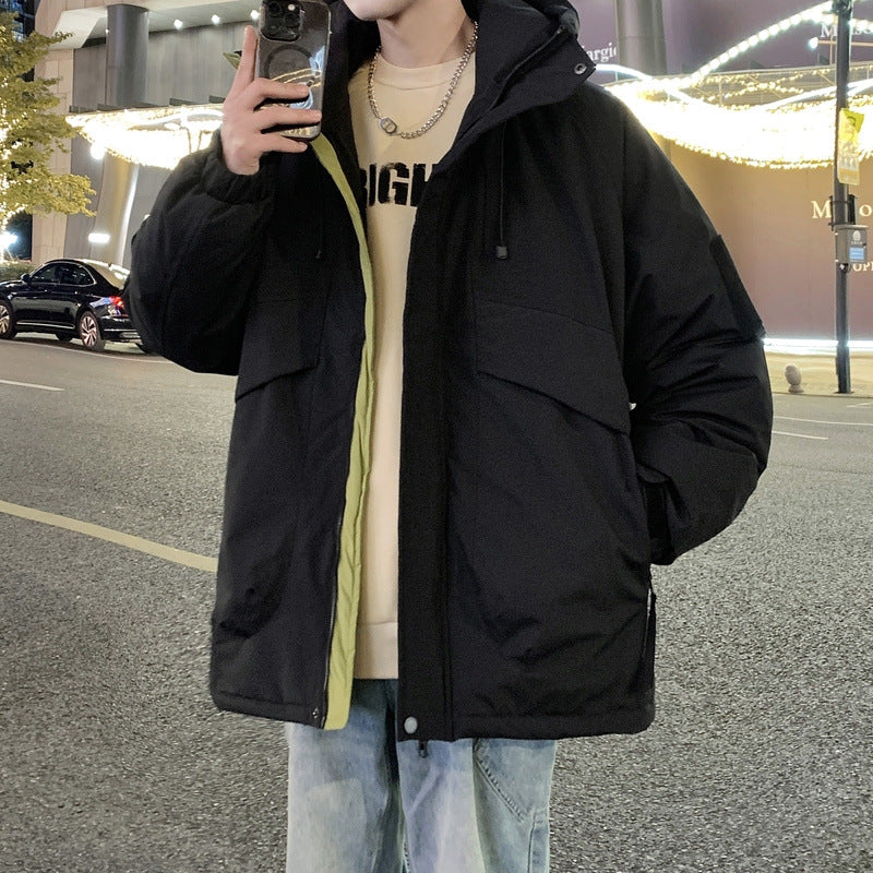 Herren isolierte Übergangsjacke mit vielseitigen Taschen und verstellbarem Kapuzensystem