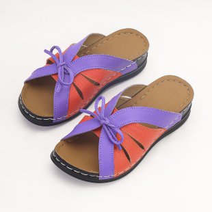 Damen Bequeme und modische Sandalen mit Schleifen-Detail R&B