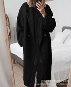 R&B | Trenchcoat mit Einem Knopf für Frauen - Schwarz