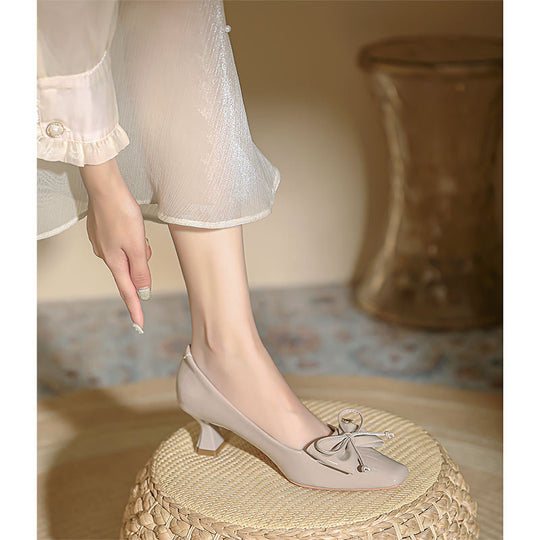Damen elegante Pumps mit geschmackvollem Schleifenakzent R&B