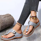 Damen Zehentrennersandalen mit modischem Riemendesign und komfortabler Fußbettung R&B