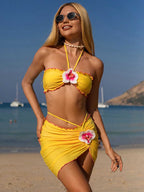 Damen Bandeau-Bikini mit trendigem Wickelrock R&B
