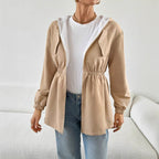 Damen Freizeitjacke mit verstellbarem Bund und Kapuze R&B