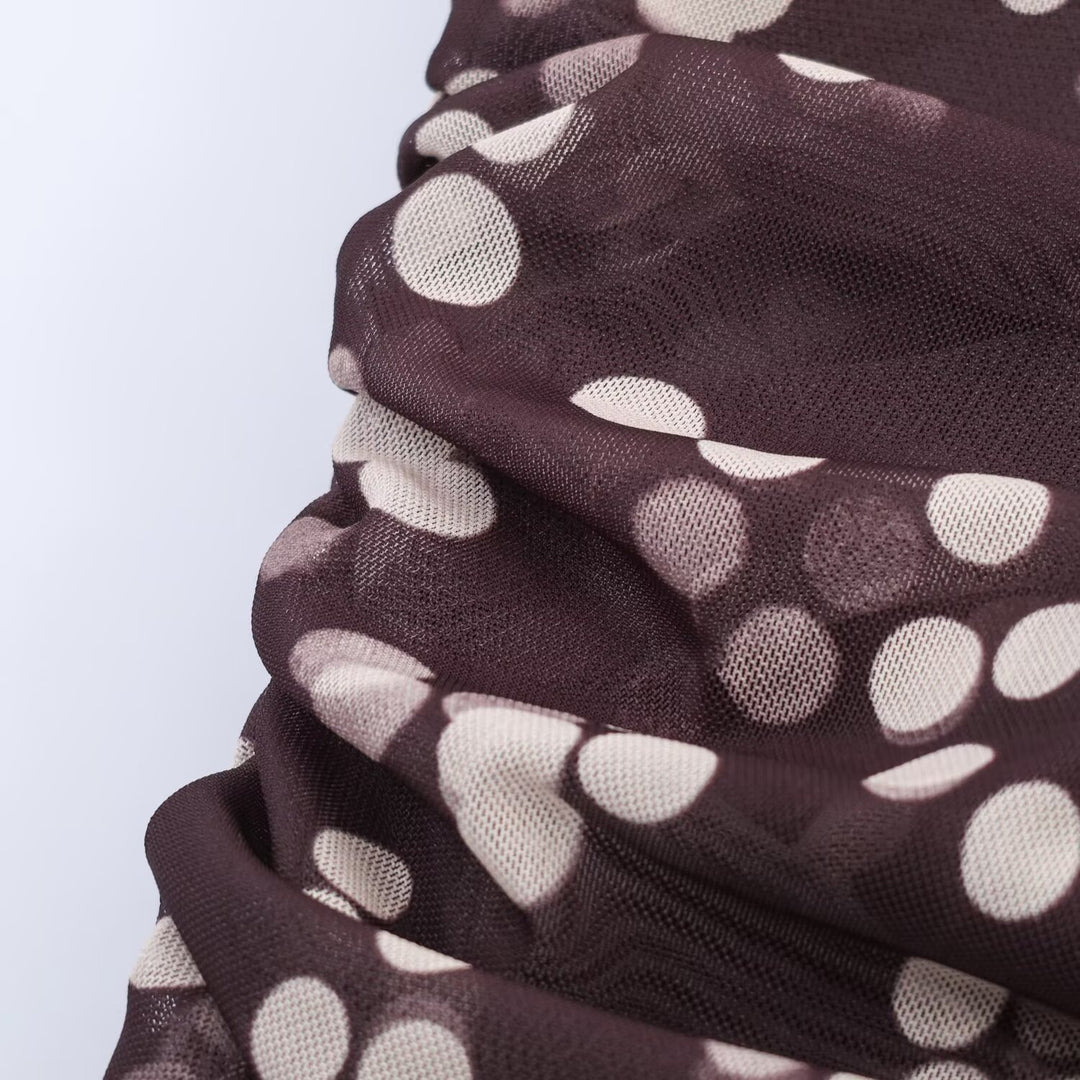 Damen Maxikleid mit floralem Rüschenversatz und elegantem V-Ausschnitt R&B