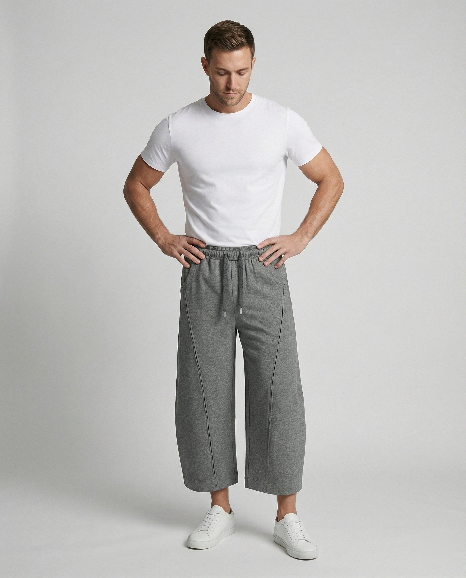 Oversize Unisex Casual Hose mit Deconstructed Design