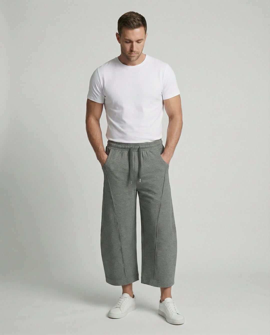 Oversize Unisex Casual Hose mit Deconstructed Design
