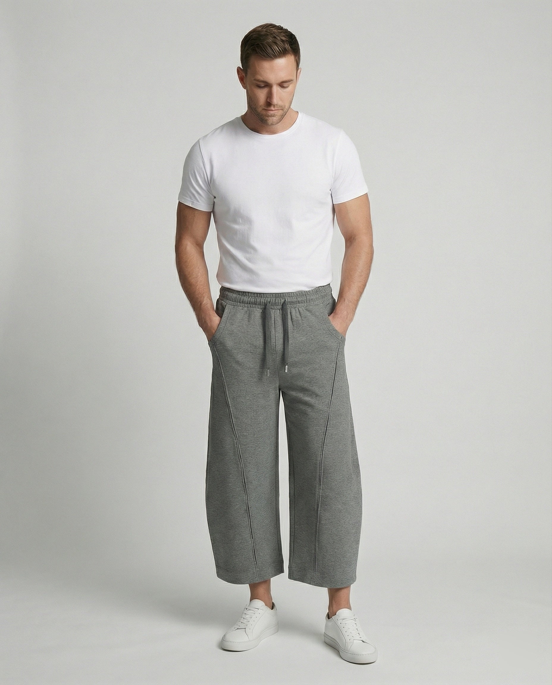 Oversize Unisex Casual Hose mit Deconstructed Design