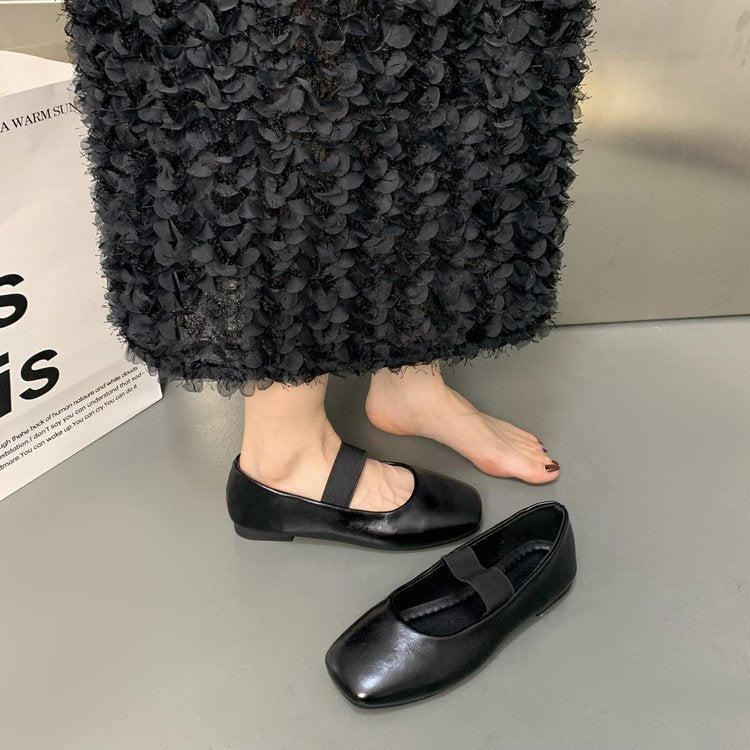 Damen Ballerinas mit elastischem Riemen und elegantem Design R&B