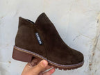 Damen Stiefeletten Wildleder Stil R&B
