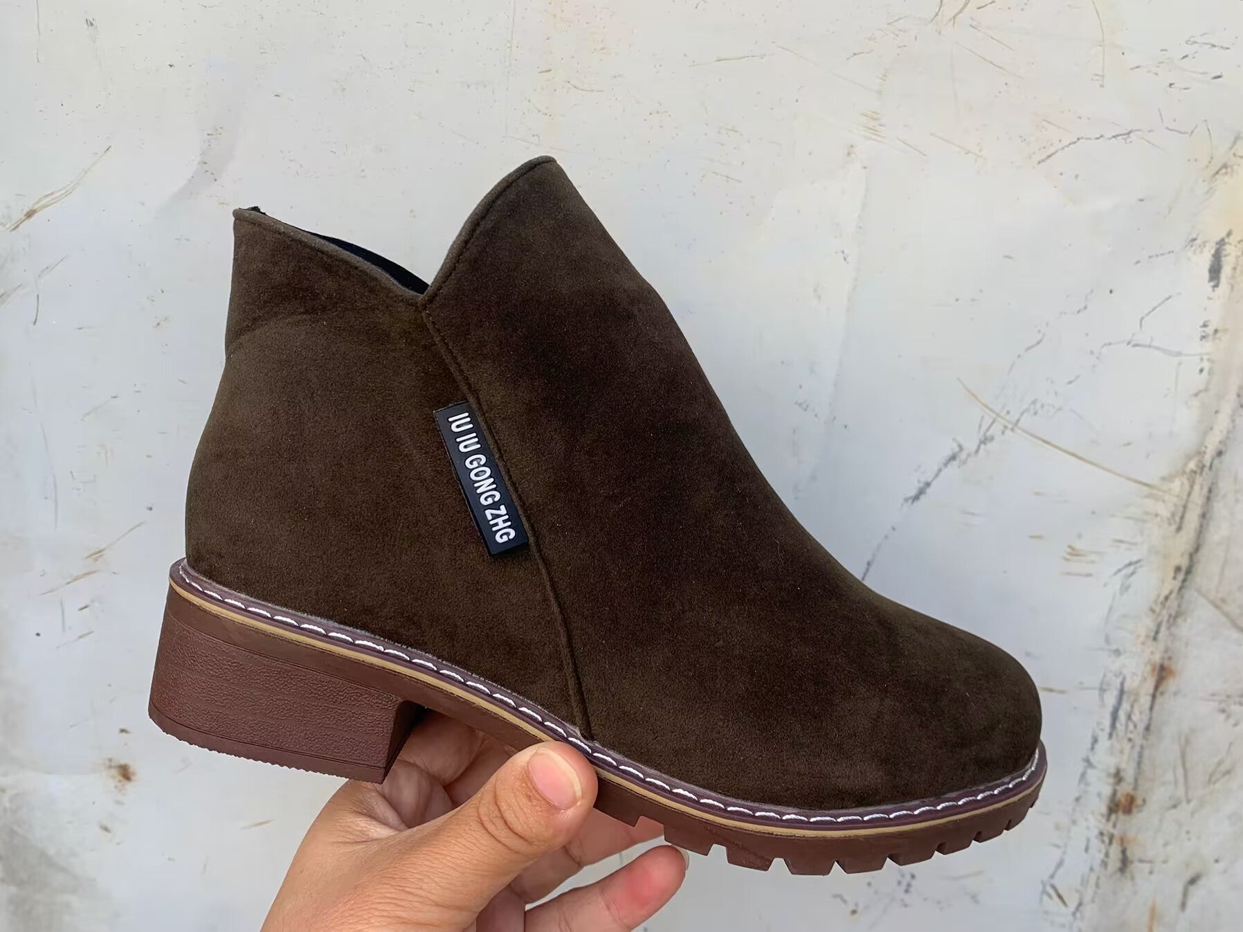 Damen Stiefeletten Wildleder Stil R&B