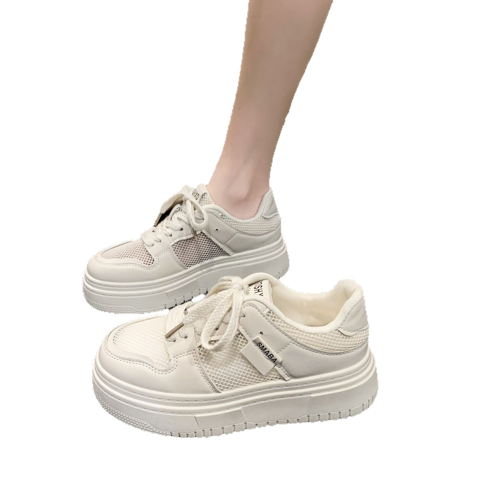 Damen Trendige Sneakers im sportlichen Design mit atmungsaktiver Mesh-Oberfläche