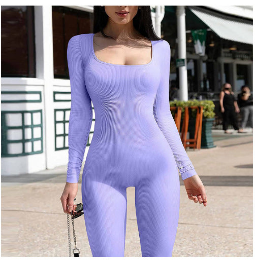 Damen Eleganter Langärmliger Body mit Figurbetontem Schnitt R&B
