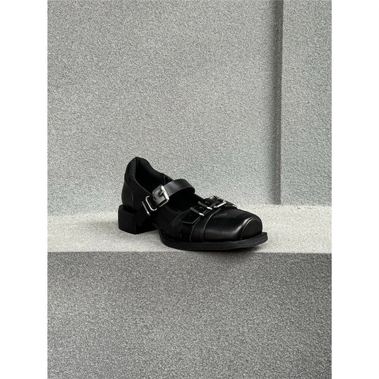 Damen elegante Schnürschuhe mit dekorativen Schnallen R&B